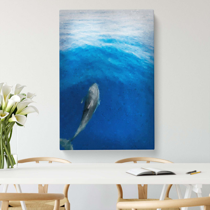 Singular Dolphin - Wrapped Canvas, 91cm H x 60cm W x 3cm D
