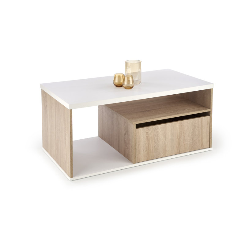 Felim Coffee Table with Storage, White