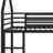 Metal House Bunk Bed With Built-In Ladder-1284728253