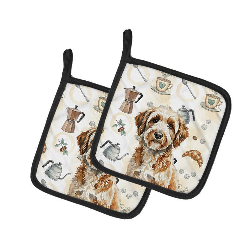 Paire de porte-cafetières Lagotto Romagnolo