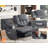 Modern Recliner Sofa, Cozy 3 Seater Recliner With Dual Wingback, Plush Fabric Reclining Couch With  , Recliner Sofas For Living Room-83146737