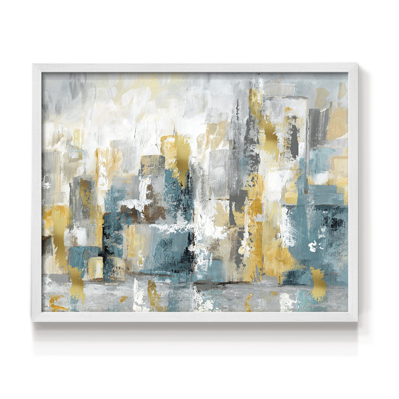 City Views I -Framed Print - Restickable, 11" H x 14" W, White