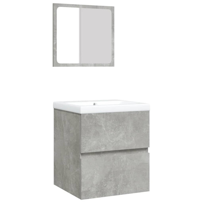 Kaytlan 420mm Single Bathroom Vanity with Drop In Ceramic Basin, Gray
