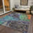 Machine Washable Indoor/Outdoor Xhevrie Blue Rug-1766136593