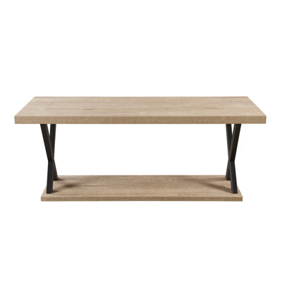 Table basse avec tablette de rangement Arether