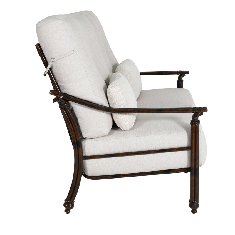 Coco Cushioned Loveseat w/Two Accent Pillows