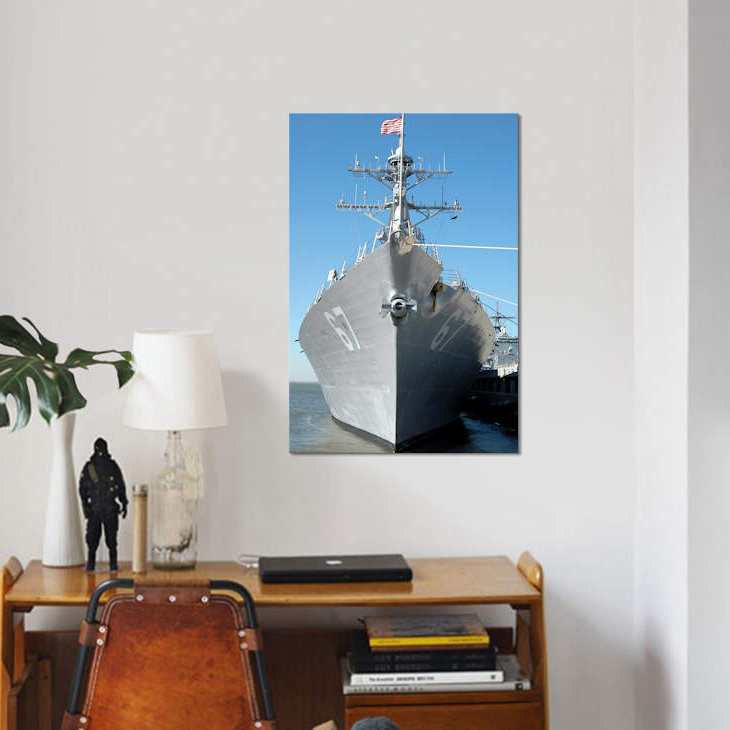 Reproduction de photo sur toile, "the les missiles guidation destroy uss cole se trouve dans un pilier", Toile tendue