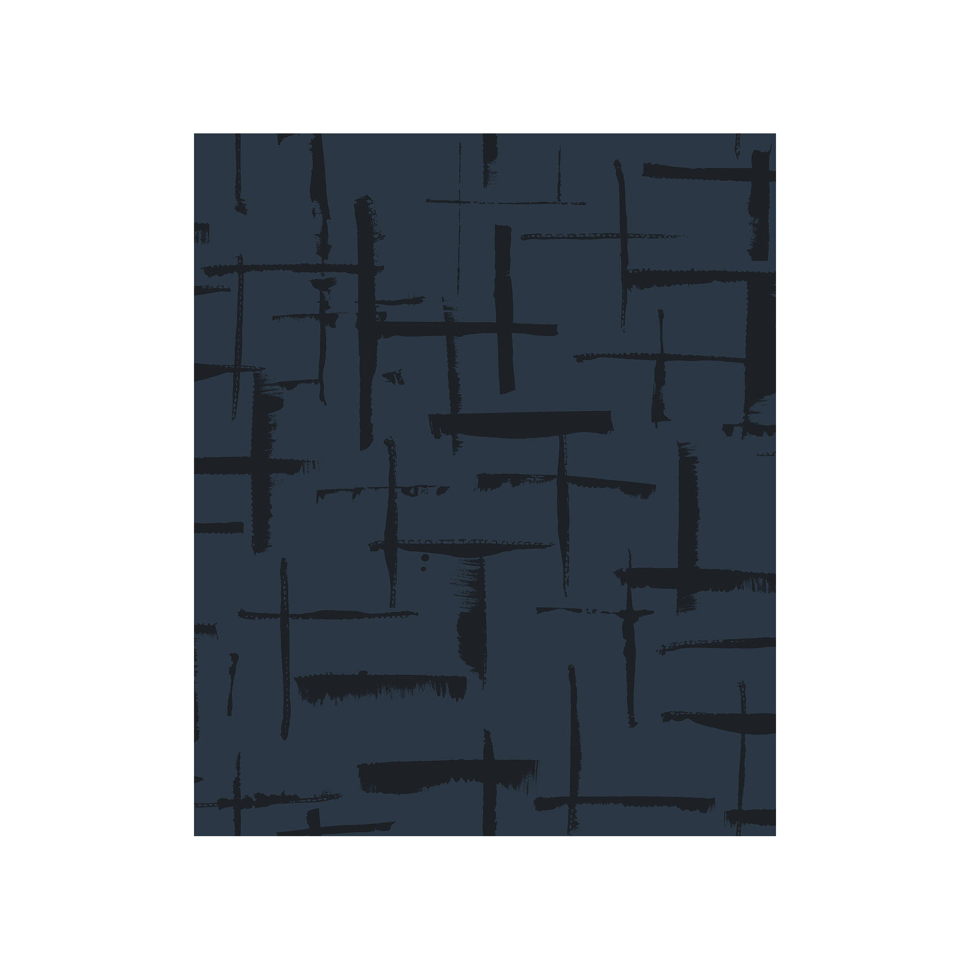 Niseko Modern Abstract Wallpaper, Yale Blue