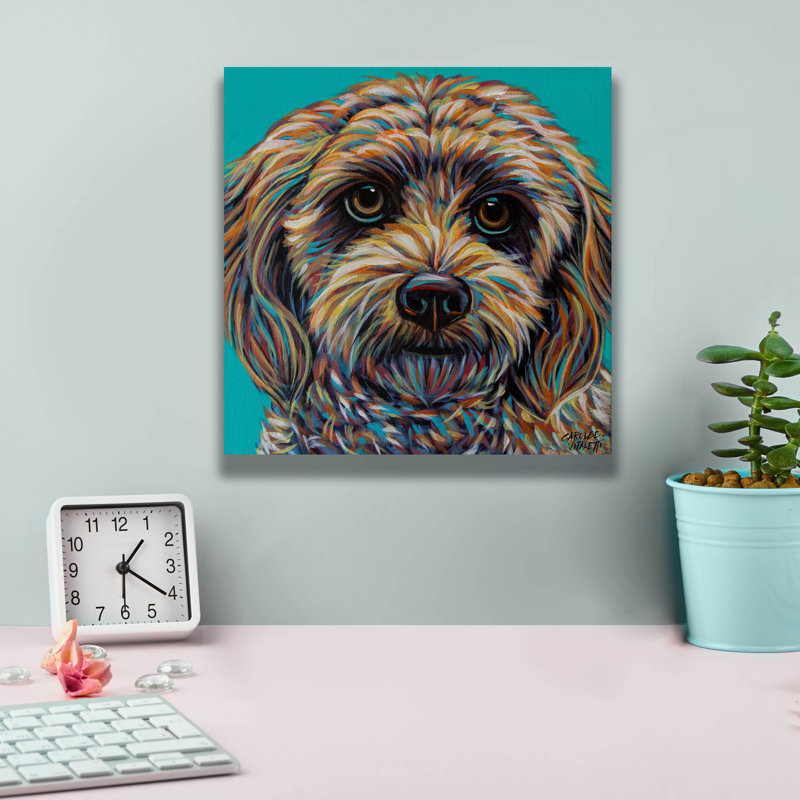 «Blue Doodle Brother 2» par Carolee Vitaletti, H 12 po x l 12 po x P 0,75 po