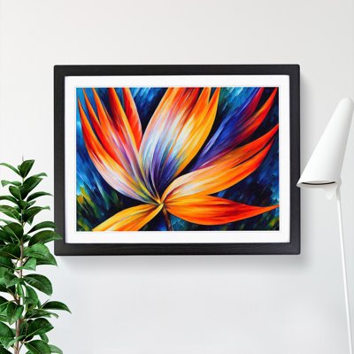 Unbeatable Bird of Paradise Flower Abstract - Framed Print