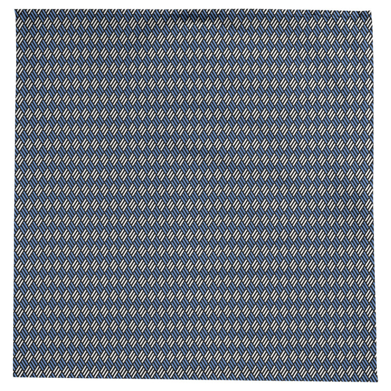 Nappe à carreaux à rayures Leffel, Noir / bleu
