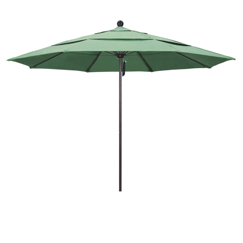 Parasol de marché 11 pi Hibo, Bronze, Toile Spa Performance