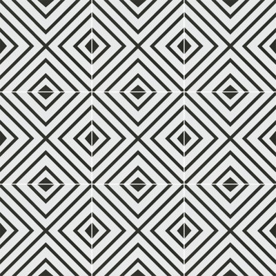 Carrelage mural en porcelaine mate Encaustic 8 po x 8 po Amara