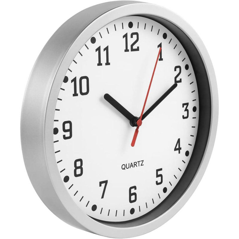 Wall Clock 9" Silent Non-Ticking Decorative Clock Battery Operated Wall Clocks