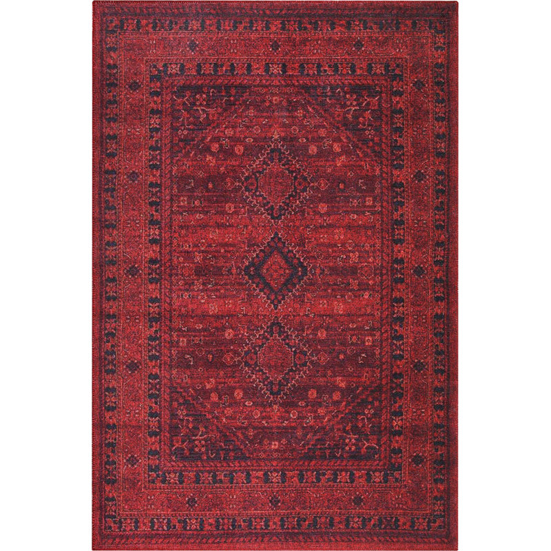 Tapis décoratif coloré Ottilie, Rectangle 3 pi 10 po x 5 pi 3 po