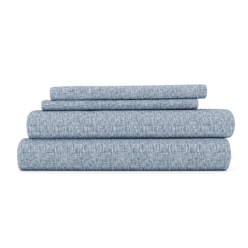 Ensemble de draps en microfibre Simply Soft ™, Double, Bleu clair, chambray