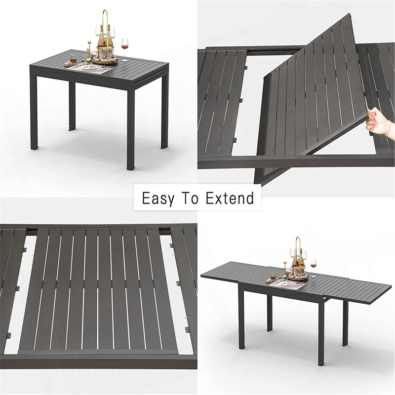 Table de salle à manger extensible pour l'extérieur