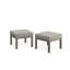Ensemble de 2 repose-pieds de patio en métal épais et beige de 22 po-129705563