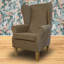 79cm Wide Tufted Wingback Chair
