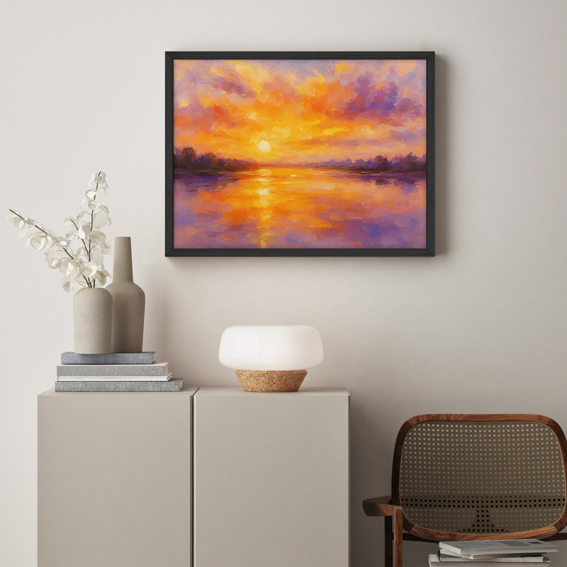 Reproduction de paysage encadrée pour la maison 12 po x 16 po, H 12 po x l 16 po, Naturel