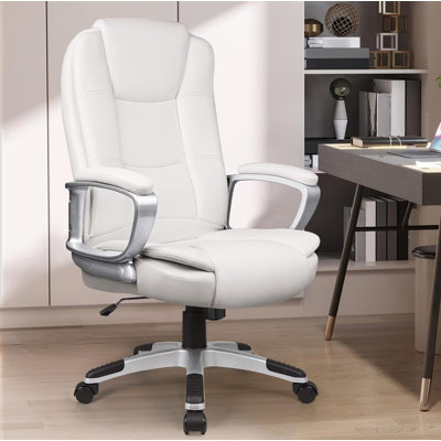 Chaise de bureau à domicile, conception robuste de 400 lb et de grande taille, dossier lombaire ergonomique à haut dossier