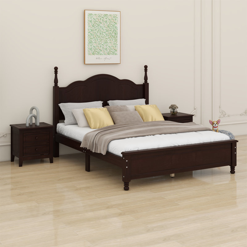 Demircan Piece Bedroom Set, Full , Dark Walnut