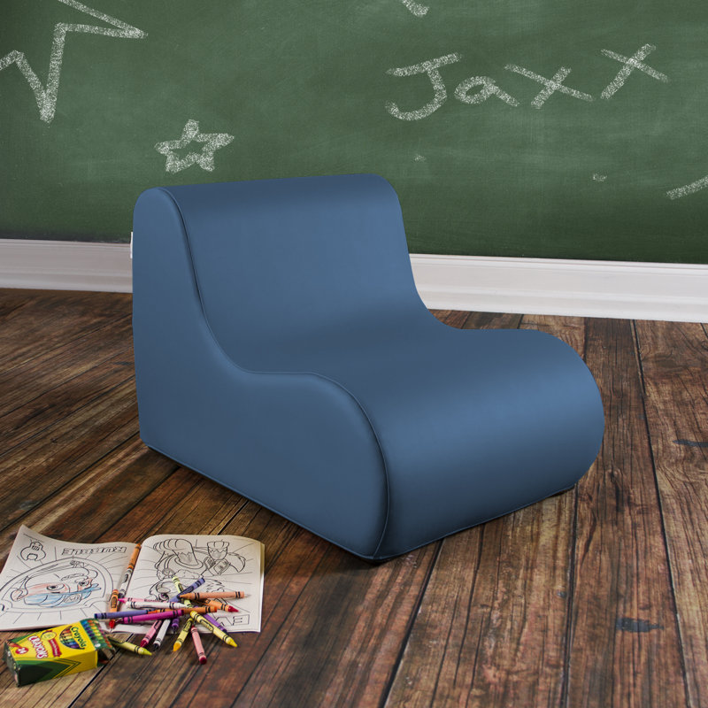 Midtown Classroom Chair - Soft Seating - 3 Sizes - Premium Vinyl Cover, Royal Blue, 30" H x 24" W x 43" D