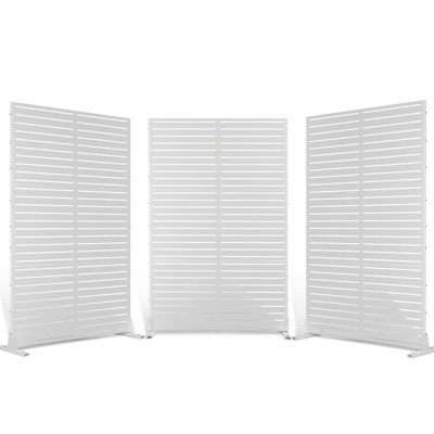 Écran d'intimité en métal H 72 po x l 47 po, écrans d'intimité pour l'extérieur - paravent décoratif avec support, panneaux d'intimité pour balcon et patio