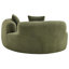 Canapés compacts et modernes, coussin en velours de peluche, conception courbée verte pour les petits espaces