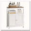 Armoire de rangement moderne avec plateau en bois naturel