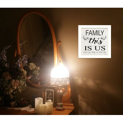 Family - This is Us Framed Wall Art for Living Room, Home Wall Decor Framed Print by Cindy Jacobs