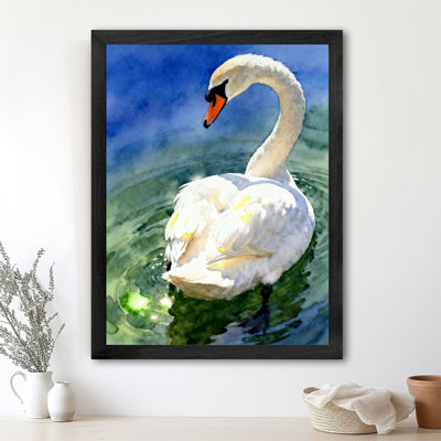 Art mural rétro noir, "The Bonny Swans", impressions de style rétro