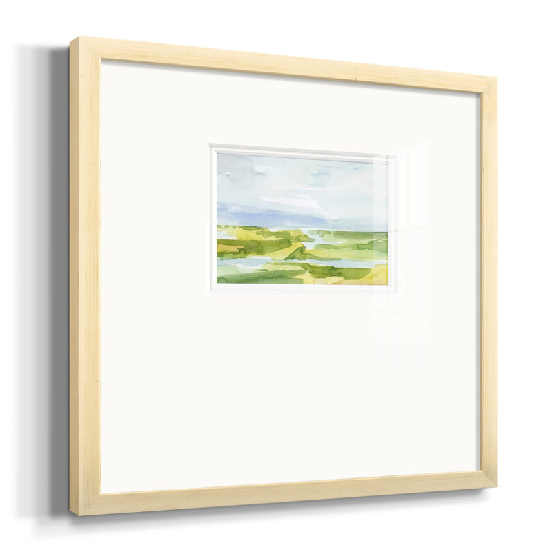 Enos " Watery Lowlands III ", 17" H x 17" W x 1.25" D