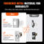 Front Door Handle, Matte Black Square Handle Set with Lever Door Handle No Lock, Adjustable Hole Space, Entry Door Handle with Reversible for Right and Left Handed Entrance and Front Door-128802280-128802279