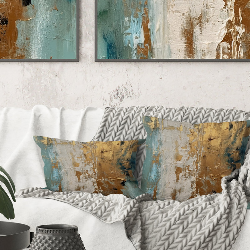 Coussin Gilded Daydreames VII - Abstract Minimalisme