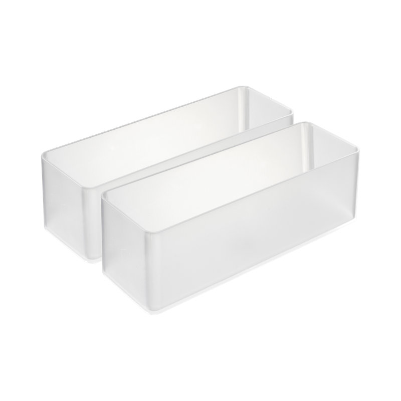 Yamazaki Home Stackable Organizers [Set Of 2] - Four Sizes, Deep, White