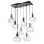 Luminaire suspendu géométrique 8 lumières grappe Spillman