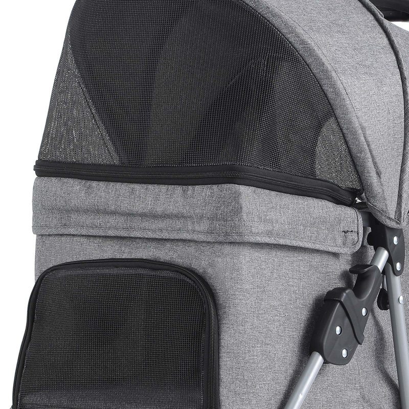 Foldable Pet Stroller, Grey