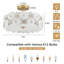 Lustre moderne semi-encastré en verre 16 po-144617997