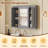 Bathroom Wall Cabinet With Mirror, Wall Mounted Medicine Cabinet With 4 Shelves, Mirrored Door Over Toilet Storage Cabinet, White-1815514471