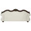 Canapé Albiery rembourré avec 5 coussins beige et cerise
