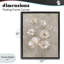 Fleurs rosées sur cadre flottant beige, design par Carol Robinson-273690963-273690962