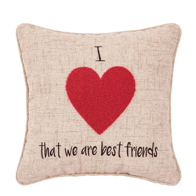 Curramoney Appliqued and Embroidered Throw Pillow