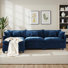 Canapé modulaire en chenille 3 places - Canapé-lit modulaire à assise profonde avec repose-pieds