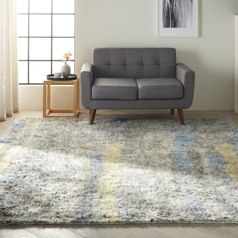 San Antonio Performance Abstract Indoor Rug, Rectangle 5'6" x 8'