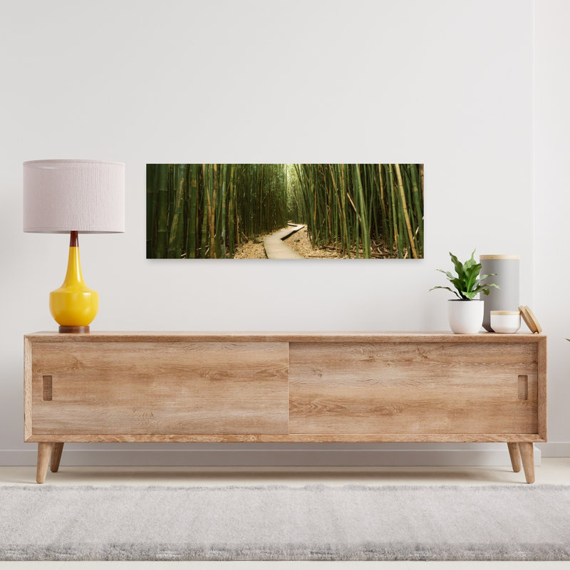 Bamboo Forest Oheo Gulch Seven Sacred Pools Hana Maui Hawaii USA by Dan Merkel - Wrapped Canvas Panoramic Print
