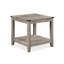 Ensemble de table basse rustique gris brun 3 pièces avec table basse rectangulaire en bois et deux tables de bout carrées assorties