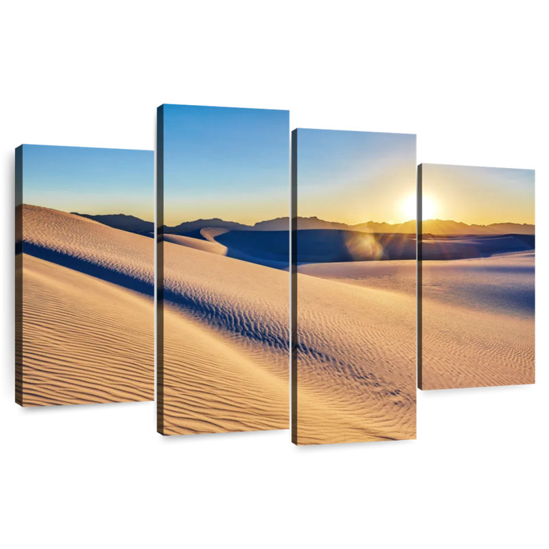 Sable blanc d'Alvord, coucher de soleil, H 22 po x l 36 po