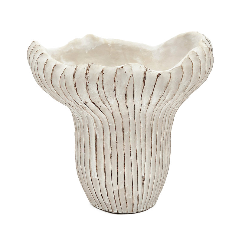 Jardinière corail sable et ciment 9,3 po x 9,7 po avec finition texturée beige