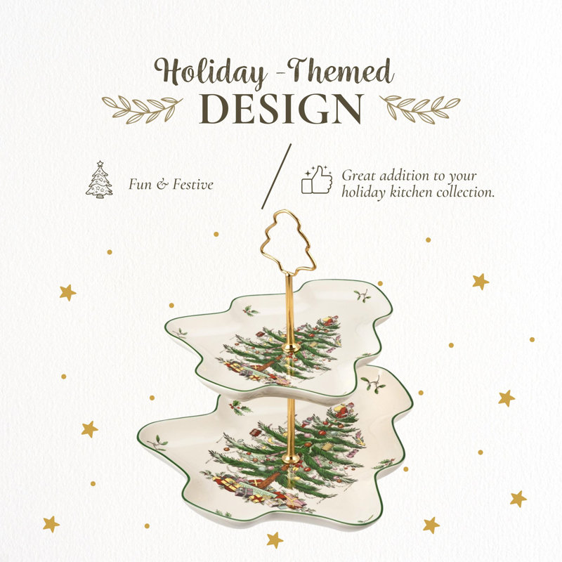 Spode Christmas Tree Tiered Stand